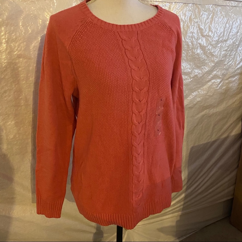 Karen Scott women’s sweater cable knit large